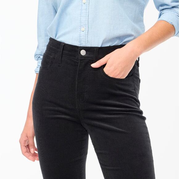 J.Crew Petite Corduroy Full Length Essential Straight Pant Black US 29 P NWT - Picture 3 of 12